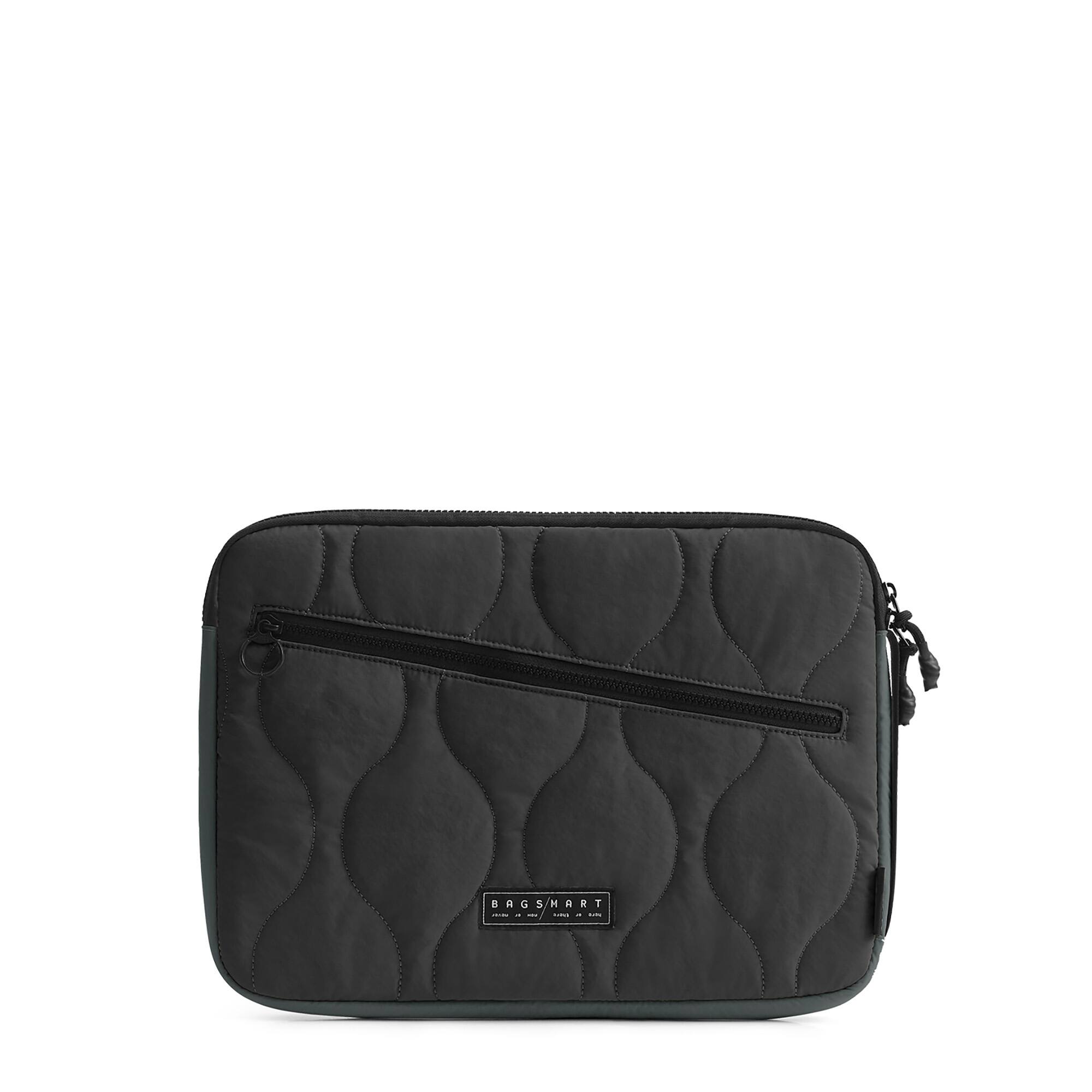 Front. Bagsmart - Paz 14 Inch Laptop Sleeve Case, Shockproof Laptop Cover Compatible for MacBook Air Dell HP Lenovo Asus Acer - Black.