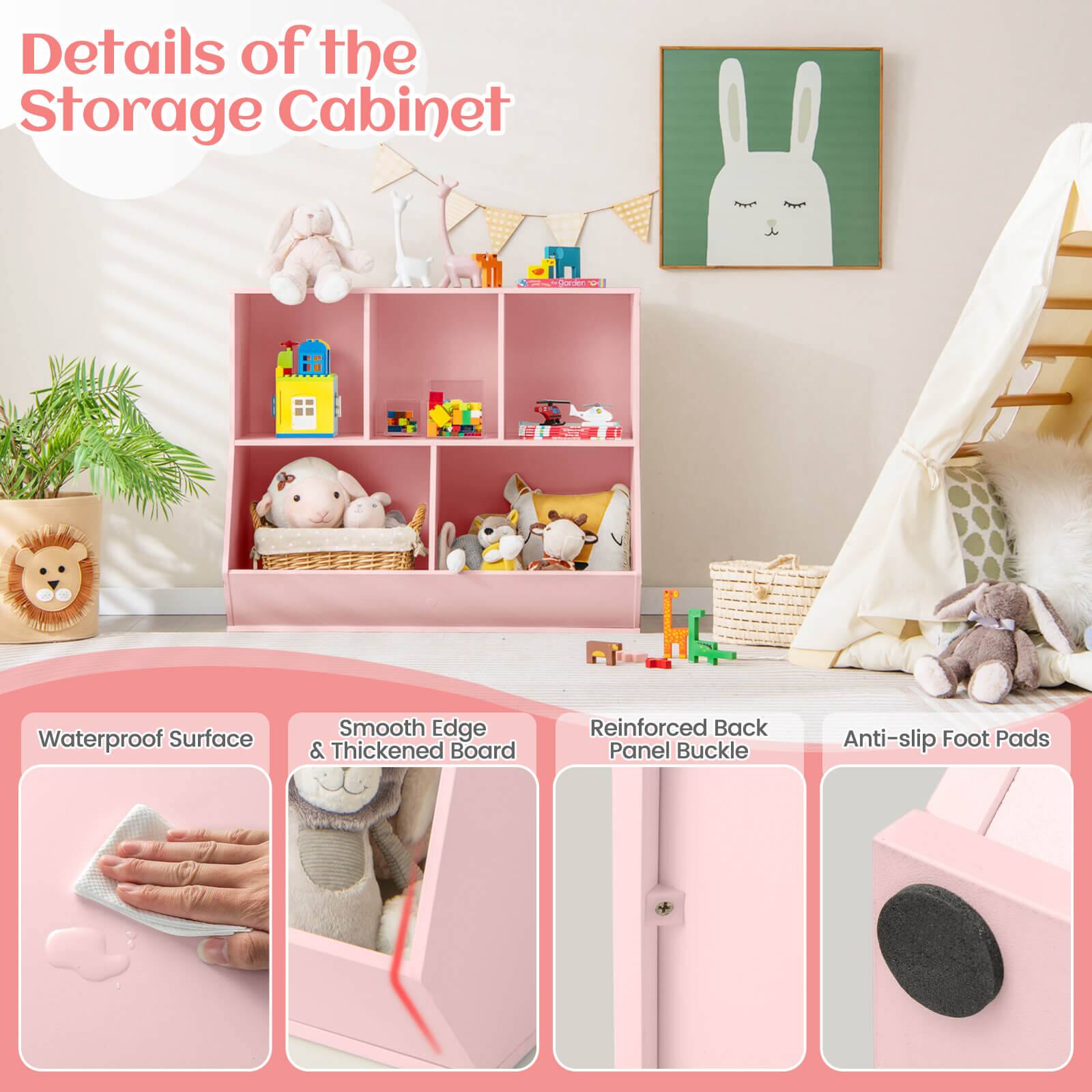 Details of the Storage Cabinet

- Waterproof Surface
- Smooth Edge & Thickened Board
- Reinforced Back Panel Buckle
- Anti-slip Foot Pads