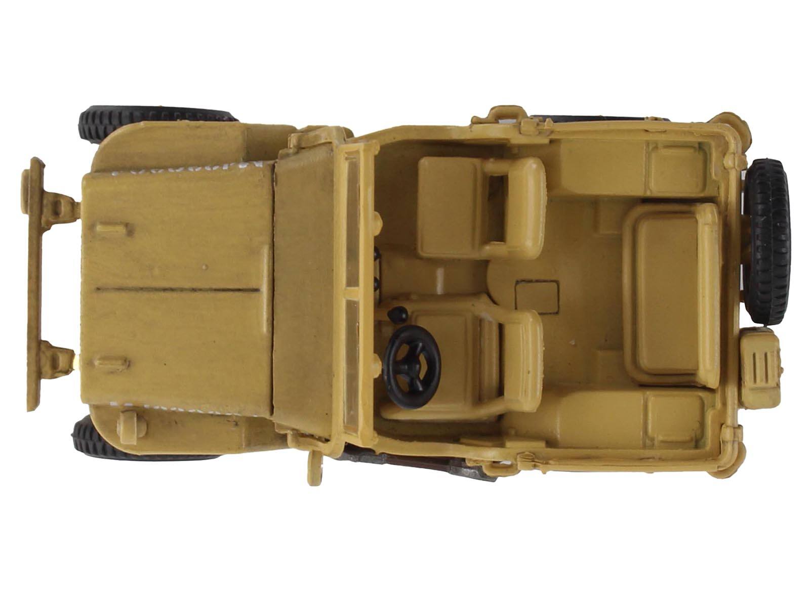 Alt View 1. Hobby Master - U.S. 1/4 Ton Military Vehicle Desert Sand British 8th Army Gen. B. Montgomery Sicily 1943 Royal Army Ground Power 1/72 - Yellow.