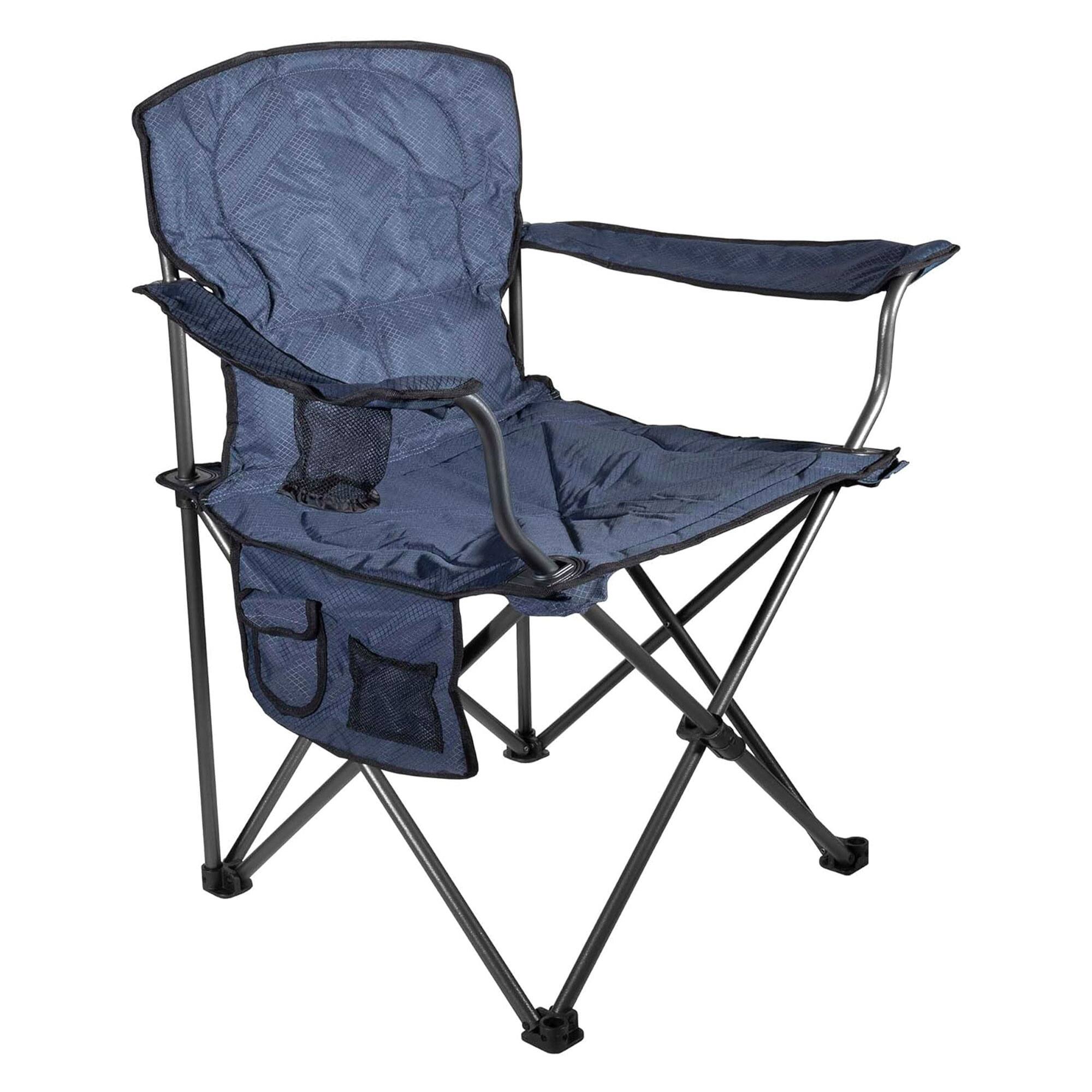 Alt View 3. Four Seasons Courtyard - Four Seasons Courtyard Oversized Padded Seat Folding Arm Chairs, 4 Pack, Blue - Blue.
