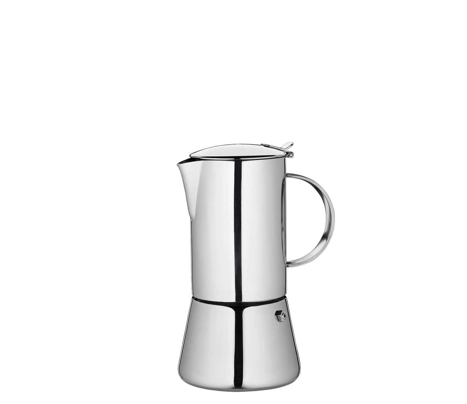 Cilio - Aida Stainless Steel Stovetop Espresso Maker, Polished Stainless, 8.5 Oz - Silver