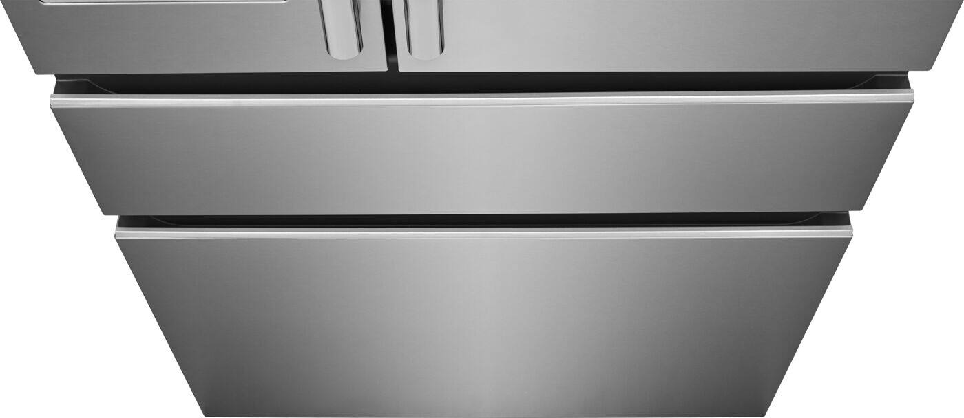 Alt View 7. Frigidaire - 26 Cu. Ft. Standard-Depth 4-Door French Door Refrigerator with Custom-Flex® Temp Drawer - Smudge-Proof® Stainless Steel.