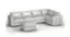Front. Lovesac - 6 Seats (1 Stg) + 8 Sides Tonal Sterling  Standard - Tonal Sterling.