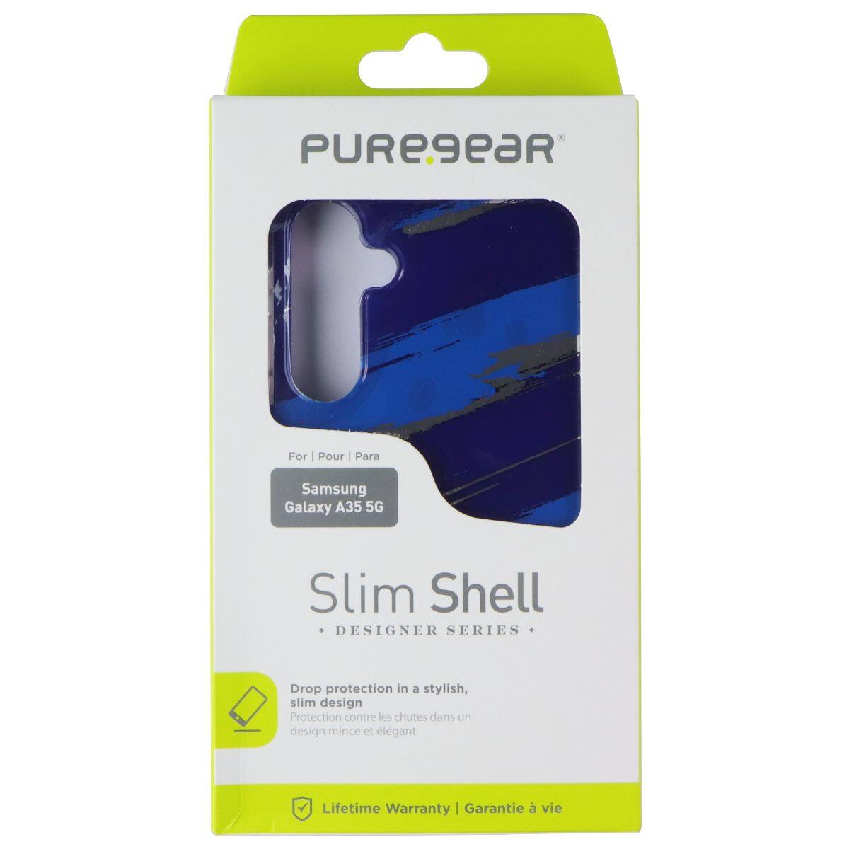 PUREgear For | Pour | Para Samsung Galaxy A35 5G Slim Shell DESIGNER SERIES Drop protection in a stylish, slim design Protection contre les chutes dans un design mince et élégant Lifetime Warranty | Garantie à vie