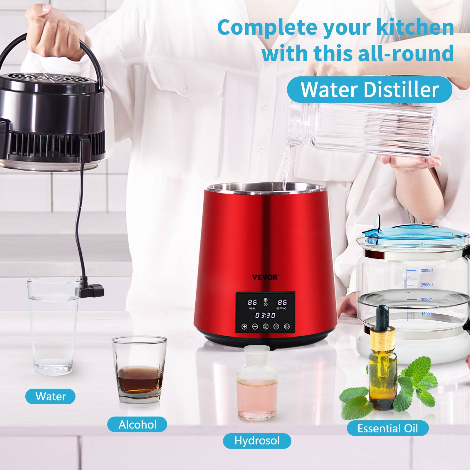Complete your kitchen with this all-round Water Distiller

VEVOR

Water Distiller

Water Alcohol Hydrosol Essential Oil