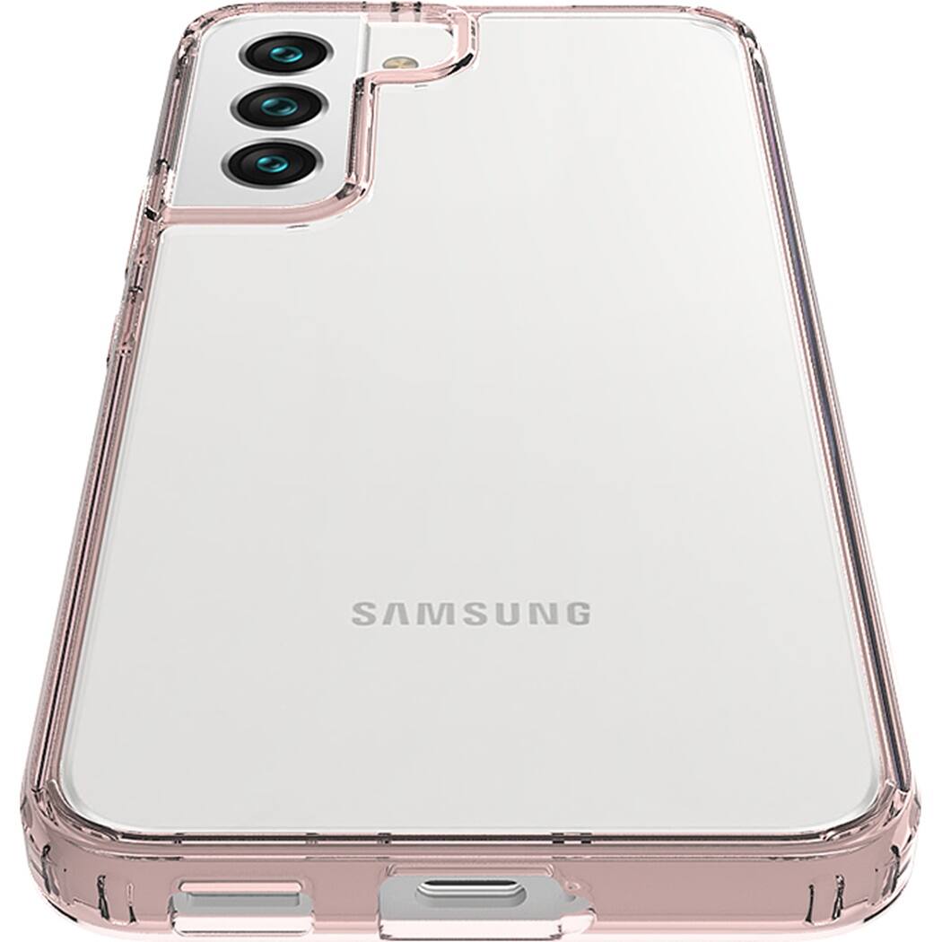 Alt View 12. SaharaCase - Hybrid-Flex Hard Shell Case for Samsung Galaxy S22+ - Clear/Rose Gold.
