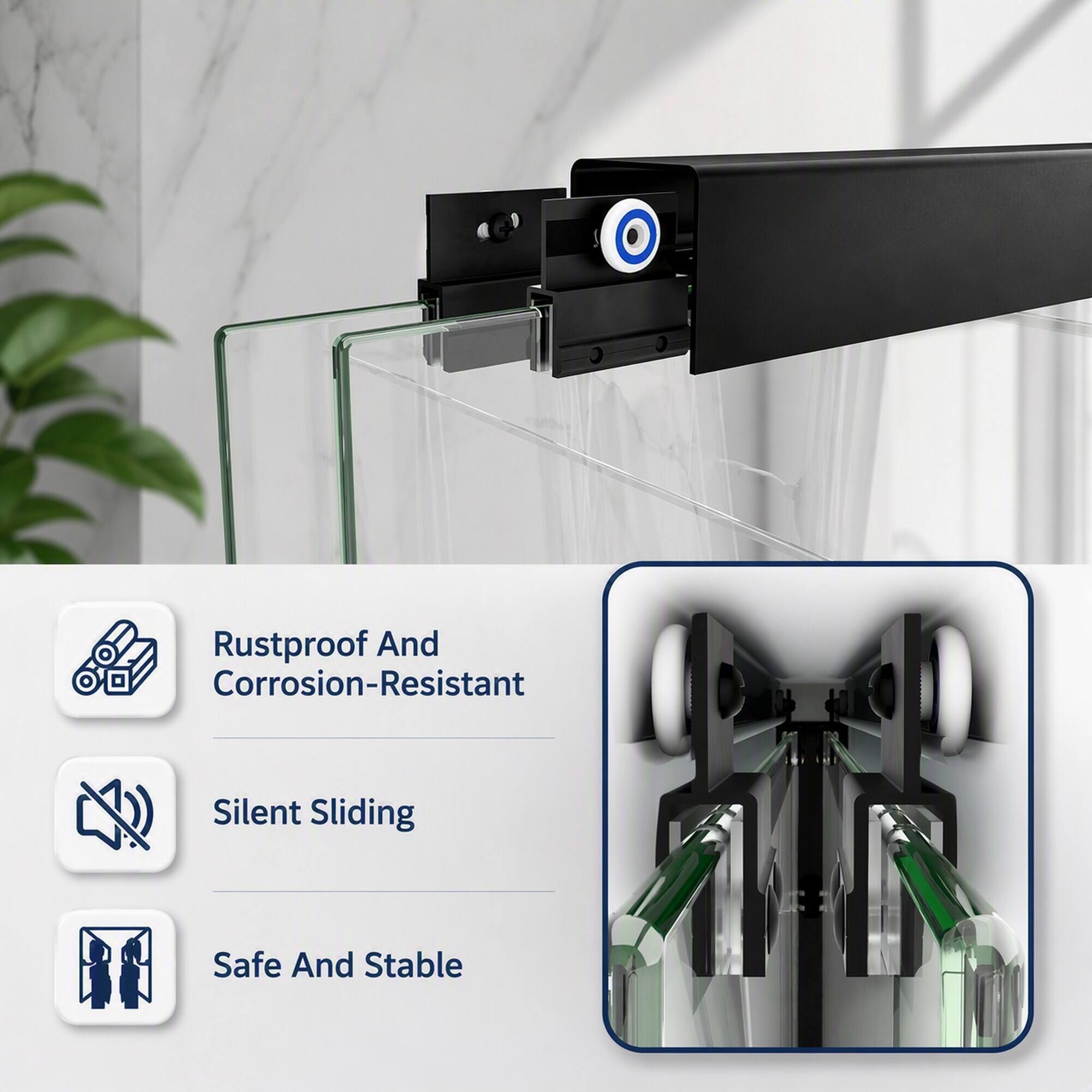 Rustproof And Corrosion-Resistant  
Silent Sliding  
Safe And Stable