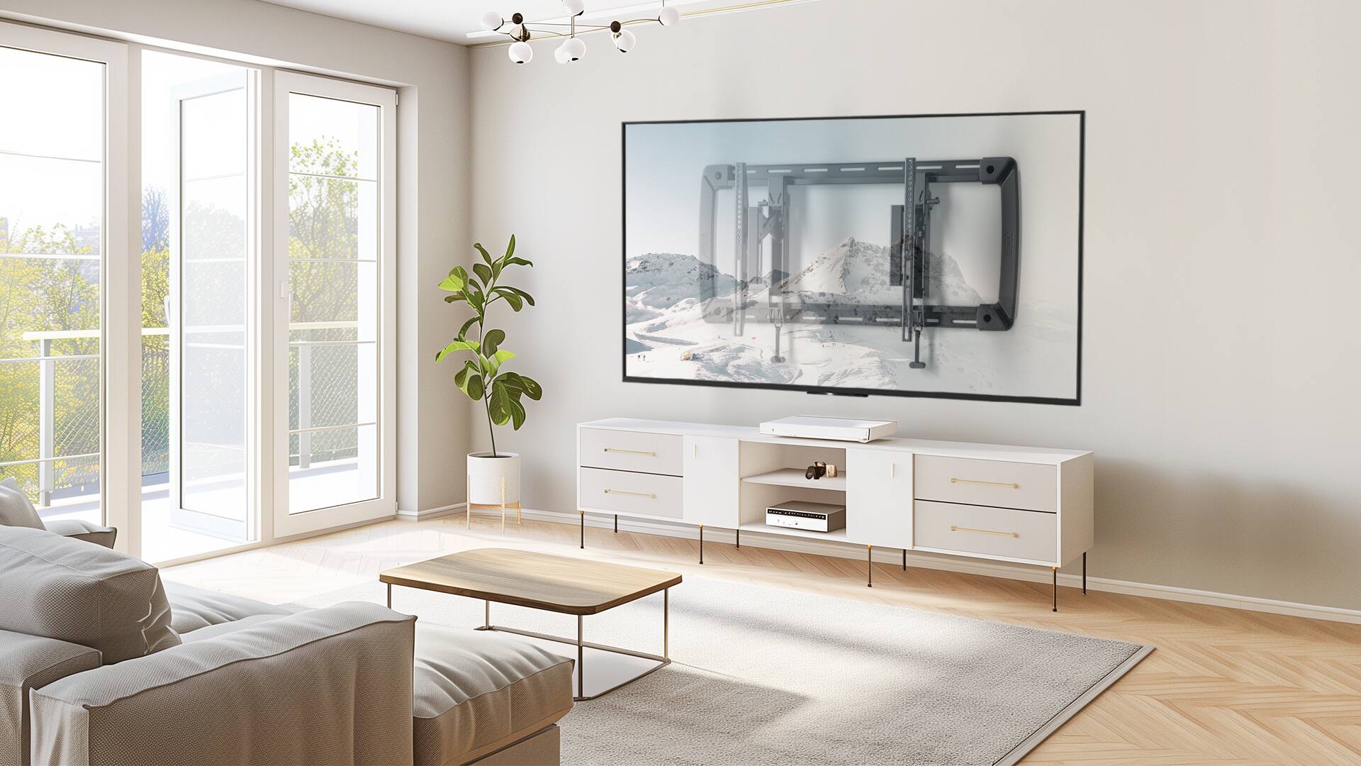 Alt View 16. ErgoAV - 46″ -100″ Extend, Swivel & Tilt TV Mount Model ERMTL3-01B - Black.