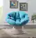 Alt View 15. OSP Home Furnishings - Papasan Chair - Blue.
