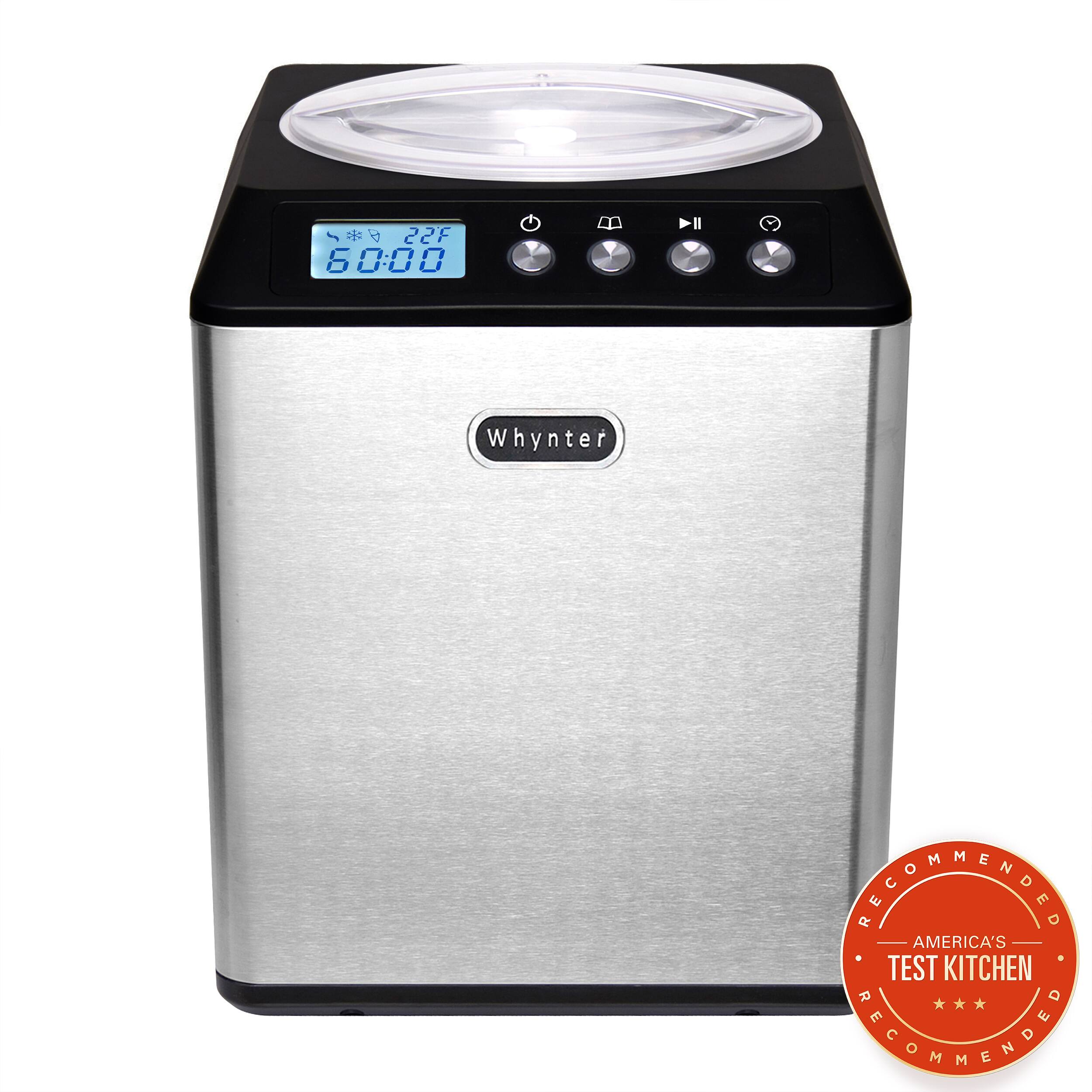 Front. Whynter - 2.1 Quart Upright Ice Cream Maker - Black.