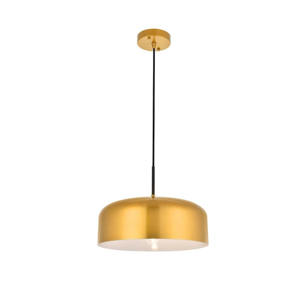 Alt View 7. Living District - Etude 1 Light Satin Gold Pendant - Satin Gold And Black.