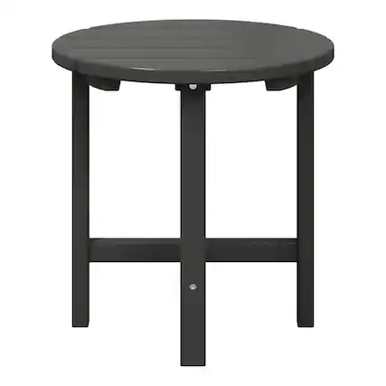 Front. WestinTrends - WestinTrends Dylan Adirondack Round Outdoor Side Table - Gray.