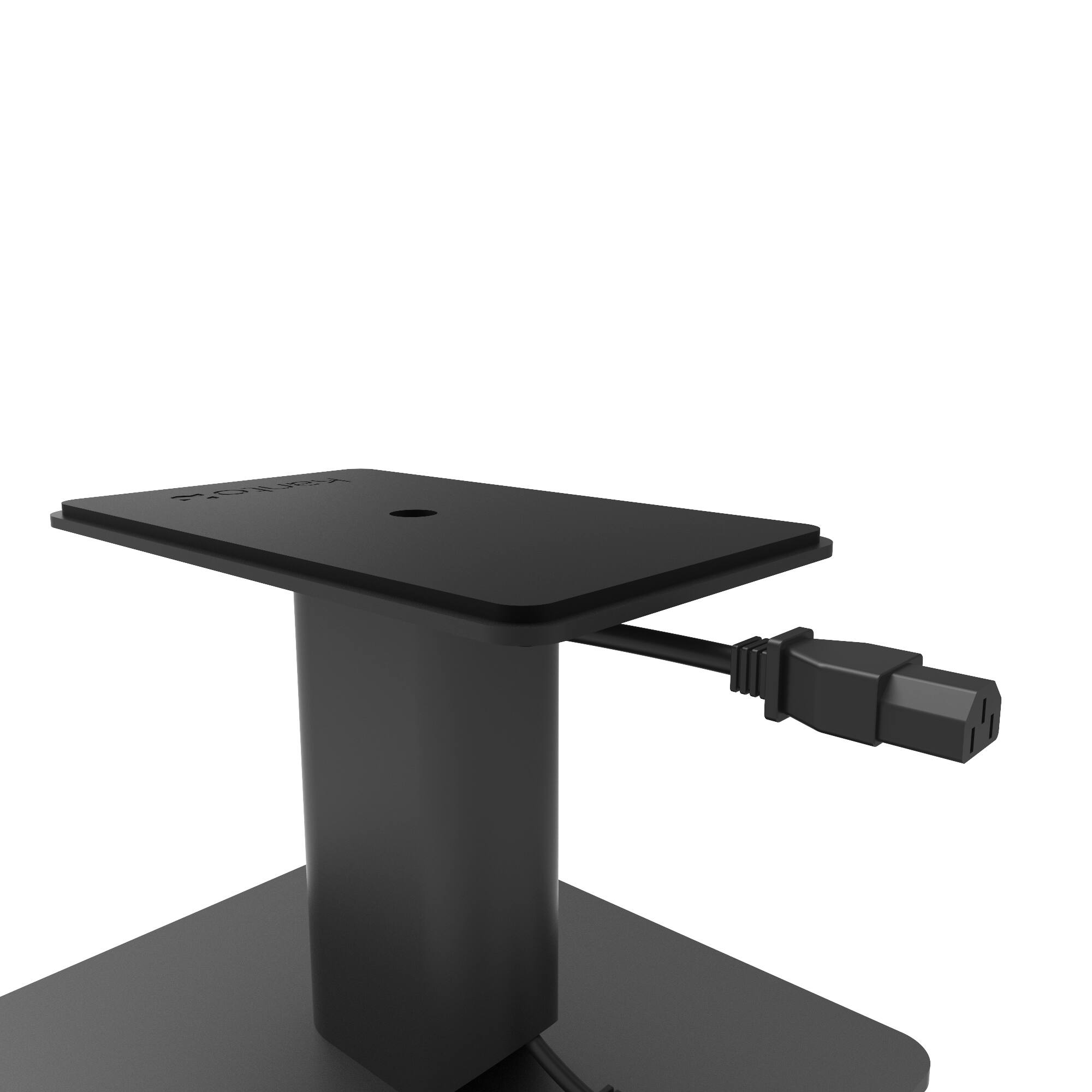 Back. Kanto - 6" Universal Desktop Speaker Stands with Cable Management, Pair - Black.