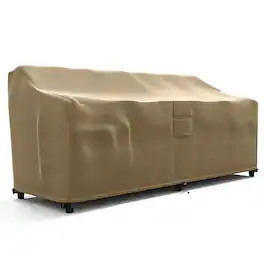 KHOMO GEAR - Heavy-Duty Patio Sofa Cover, Waterproof Outdoor Furniture Protector, Fade & Weather Resistant – 32.5" H x 48" W x 31" - Brown