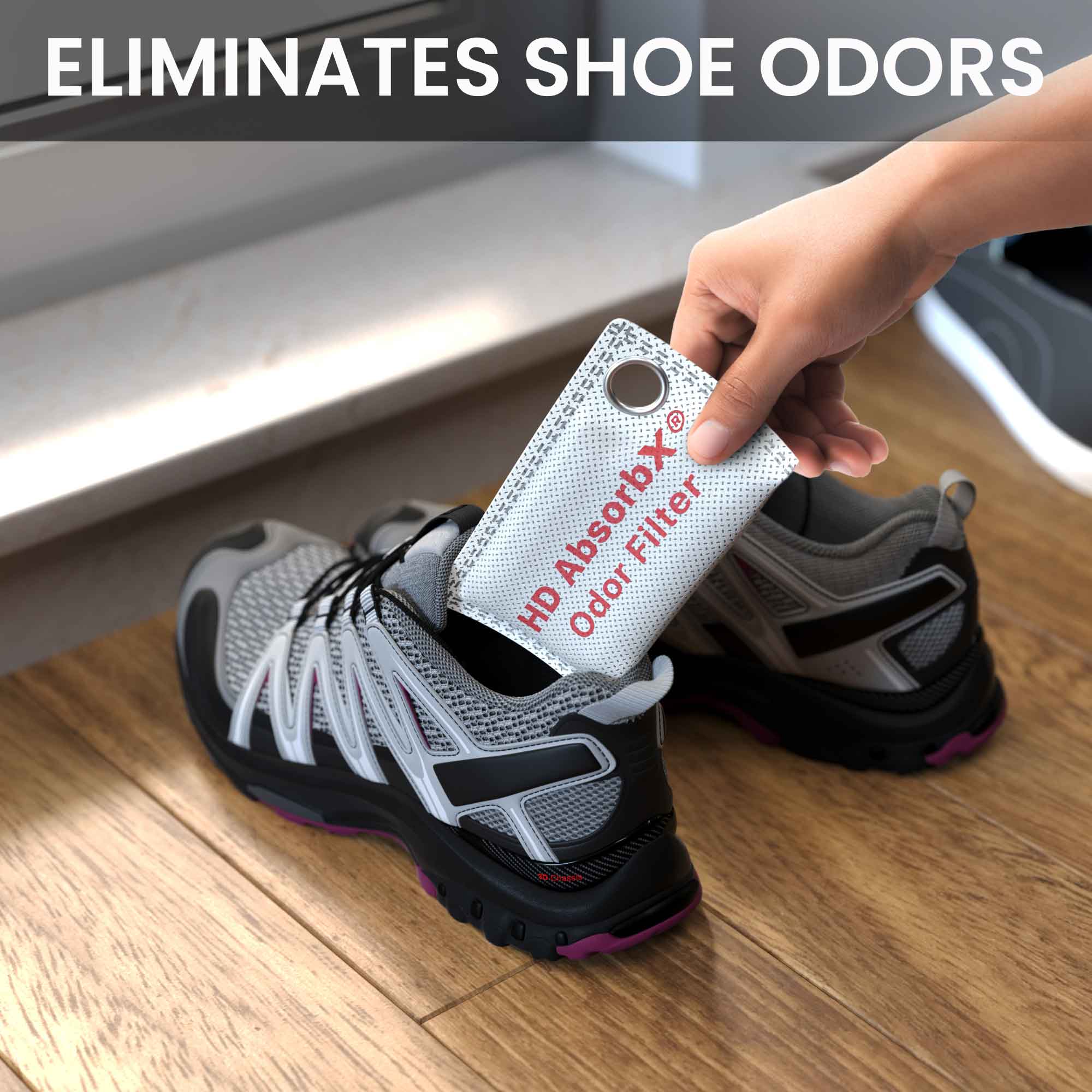 ELIMINATES SHOE ODORS

HD AbsorbX Odor Filter