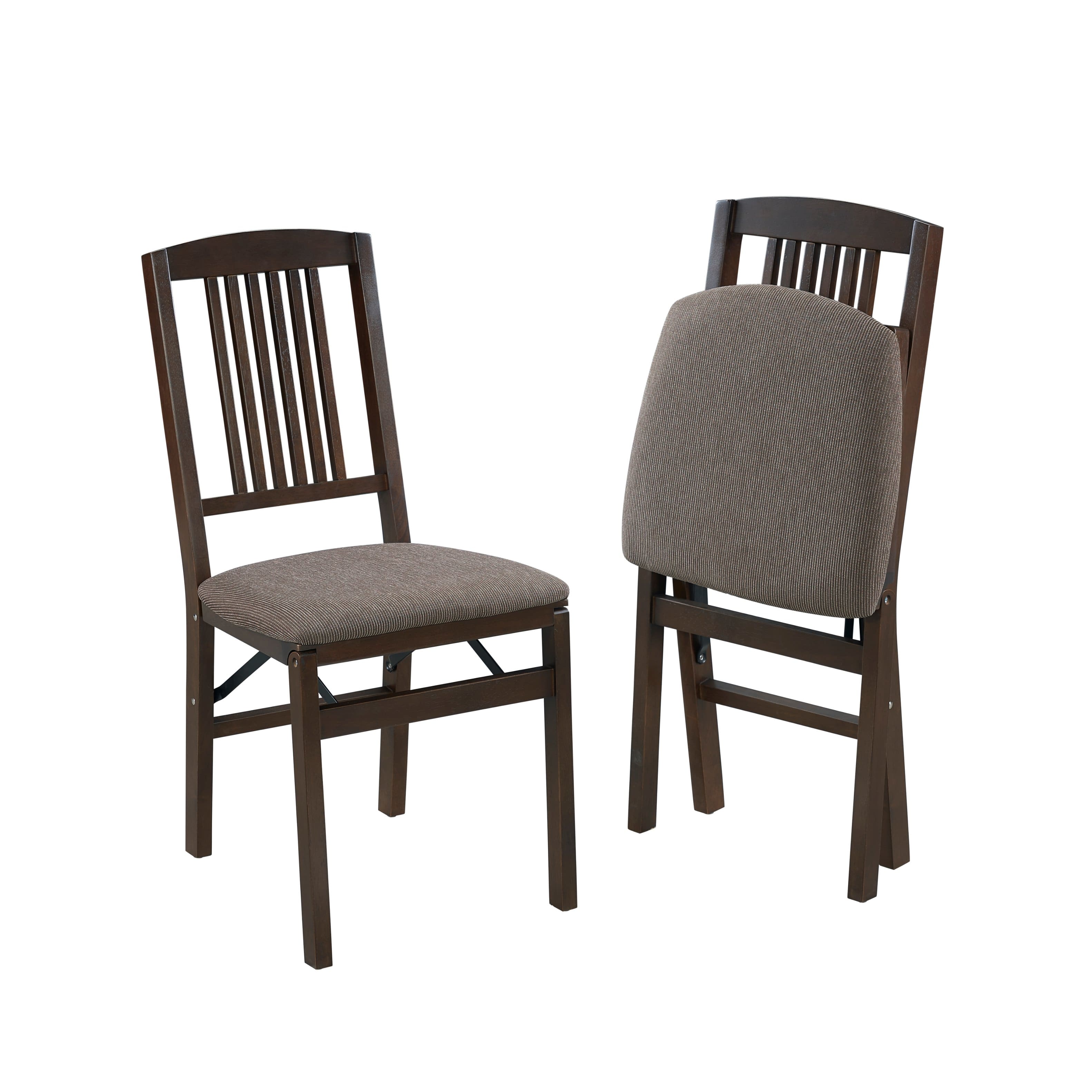 Stakmore Simple Mission Folding Chair, Espresso Frame with Jax
