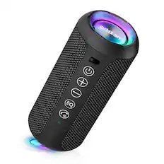 Front. Ortizan - Portable Bluetooth Speaker, IPX7 Waterproof, TWS, 30H Playtime, Deep Bass,2025 - Black.