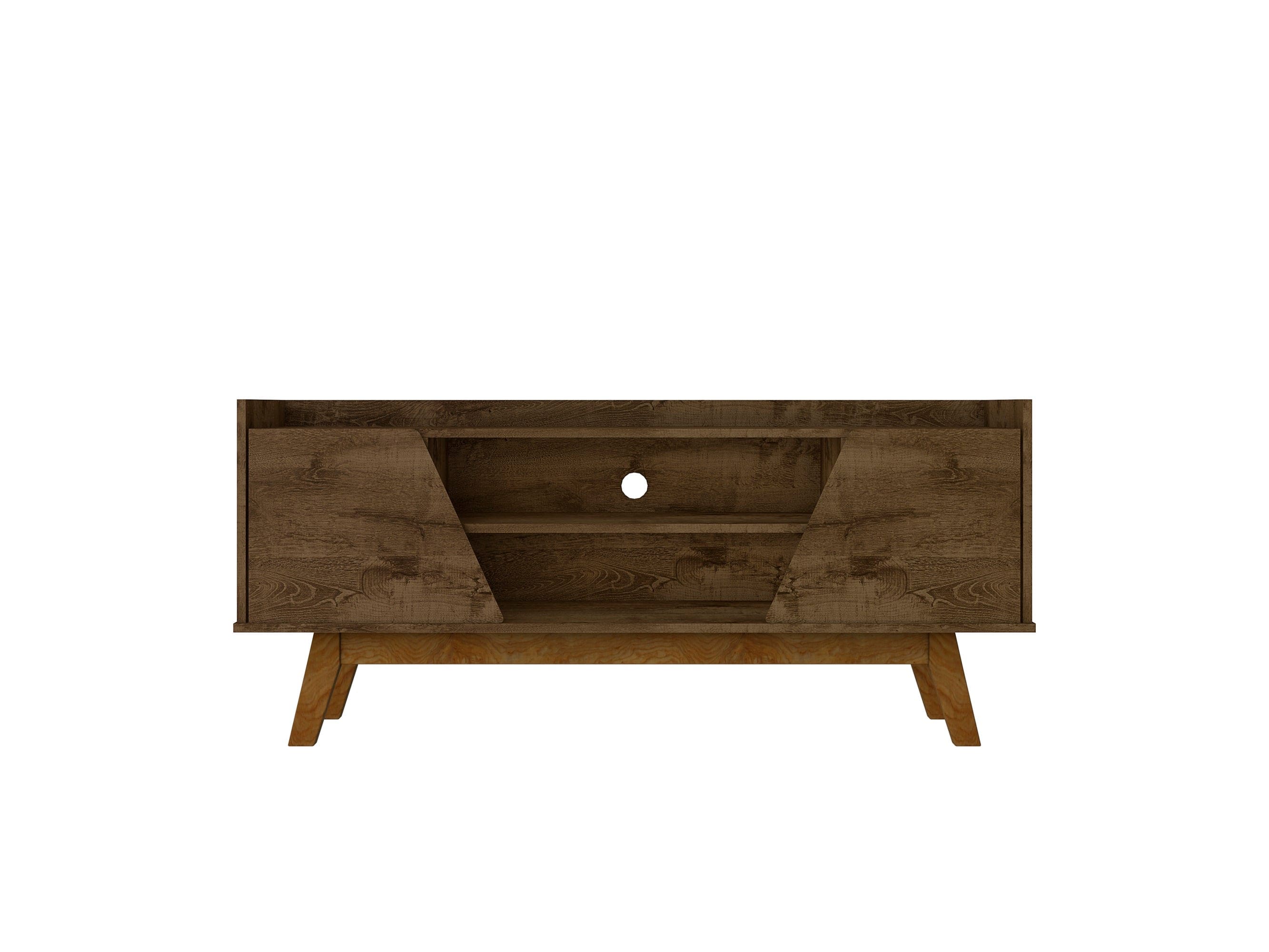 Manhattan Comfort - Marcus Mid-Century Modern 53" TV Stand - Rustic Brown