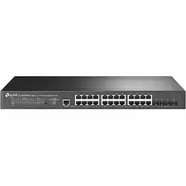 TP-Link - JetStream 24-Port 2.5GBASE-T and 4-Port 10GE SFP+ L2+ Managed Switch with 16-Port PoE+ & 8-Port PoE++ - 24 Ports - Black
