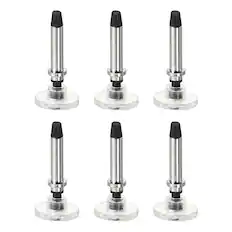 Front. Unique Bargains - 6pcs 7mm Round Disc Replacement Tips Universal for Capacitive Touch Screen Stylus Pen Daily Use - Silver.