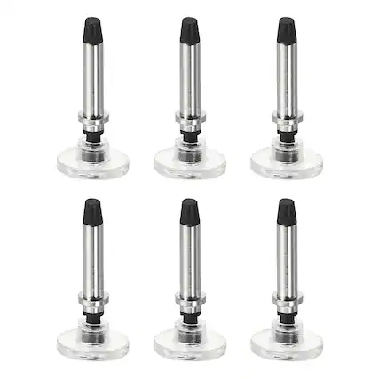 Front. Unique Bargains - 6pcs 7mm Round Disc Replacement Tips Universal for Capacitive Touch Screen Stylus Pen Daily Use - Silver.