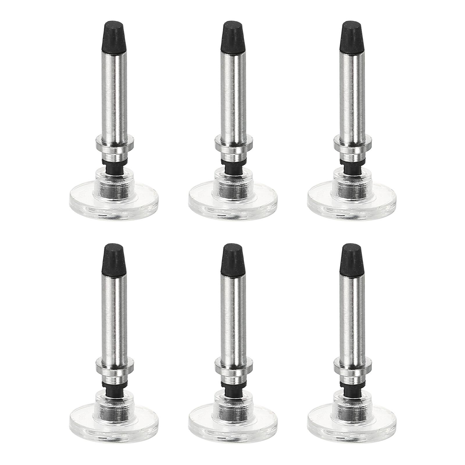Front. Unique Bargains - 6pcs 7mm Round Disc Replacement Tips Universal for Capacitive Touch Screen Stylus Pen Daily Use - Silver.