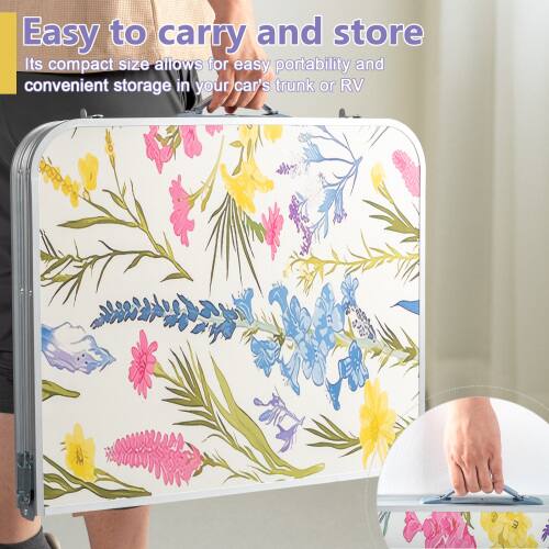 Easy to carry and store  
Its compact size allows for easy portability and convenient storage in your car's trunk or RV