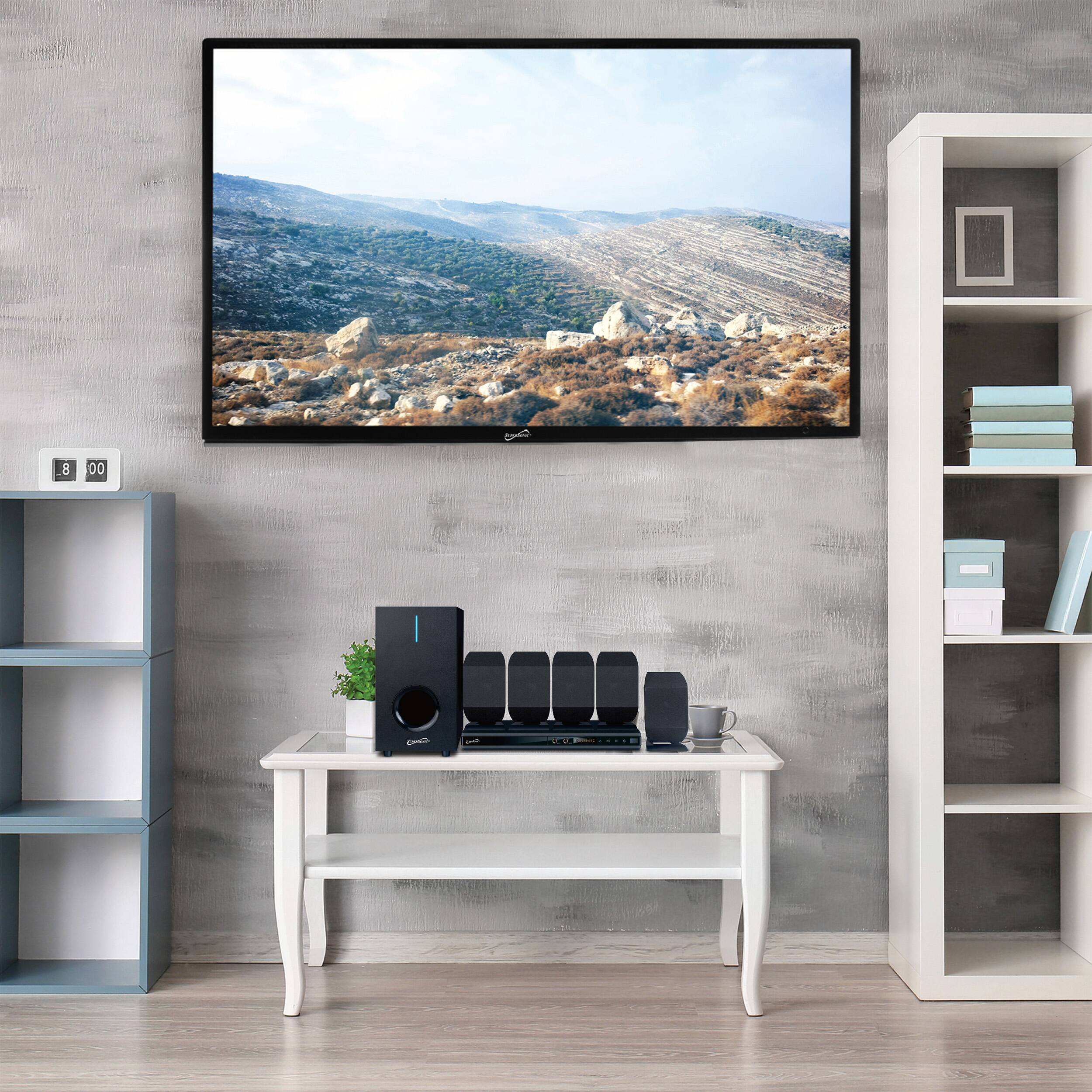 Alt View 5. Supersonic - Supersonic 5.1 Channel DVD Home Theater System with Karaoke Function - Black.