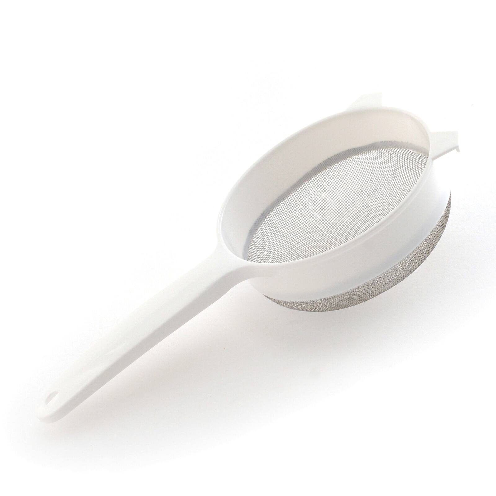 Front. Norpro - Mesh Strainer with Stainless Steel Basket, 5-Inch - Silver.