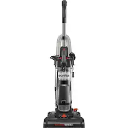 Eureka - PowerSpeed Upright Vacuum Cleaner - Bagless - Carpet, Hardwood - 7 ft Hose Length - Black, Silver