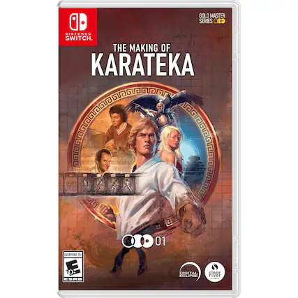 GOLD MASTER D SERIES
NINTENDO SWITCH
THE MAKING OF KARATEKA
G 01
EVERYONE 10+
ESRB
DIGITAL ECLIPSE
clear river - E10+ (Everyone 10+)