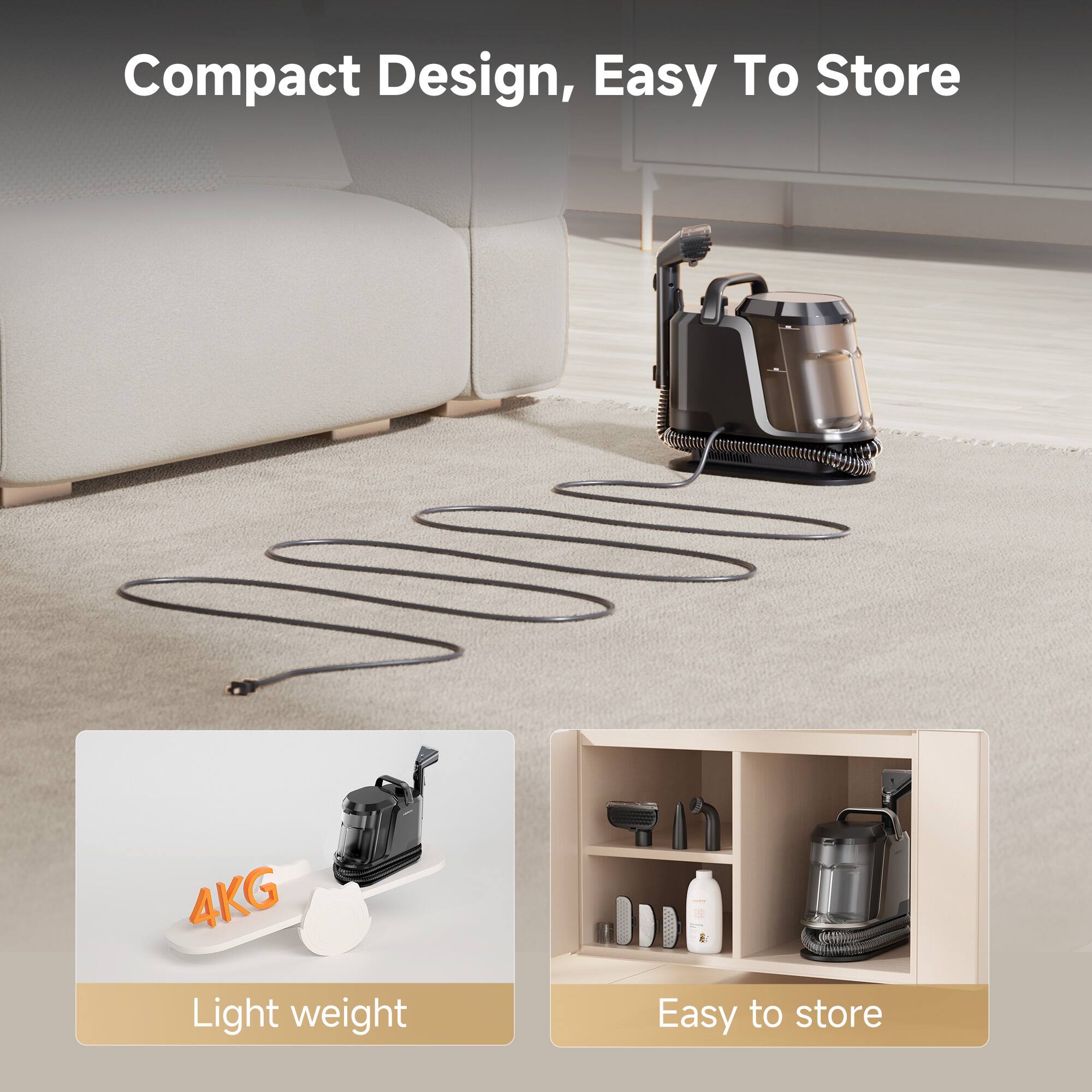 Compact Design, Easy To Store

4KG Light weight

Easy to store