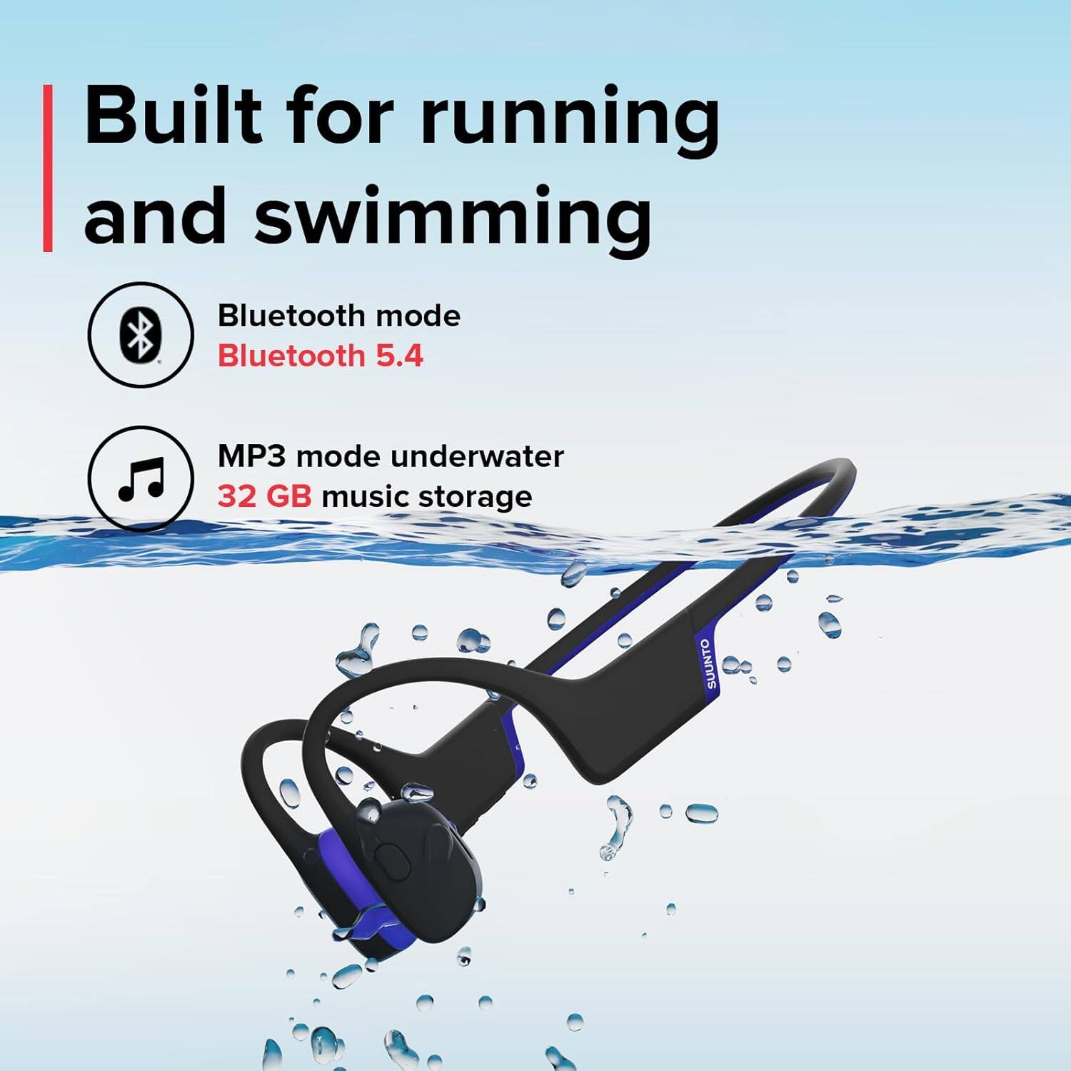SUUNTO AQUA LIGHT Waterproof Open Ear Swimming Bone Conduction
