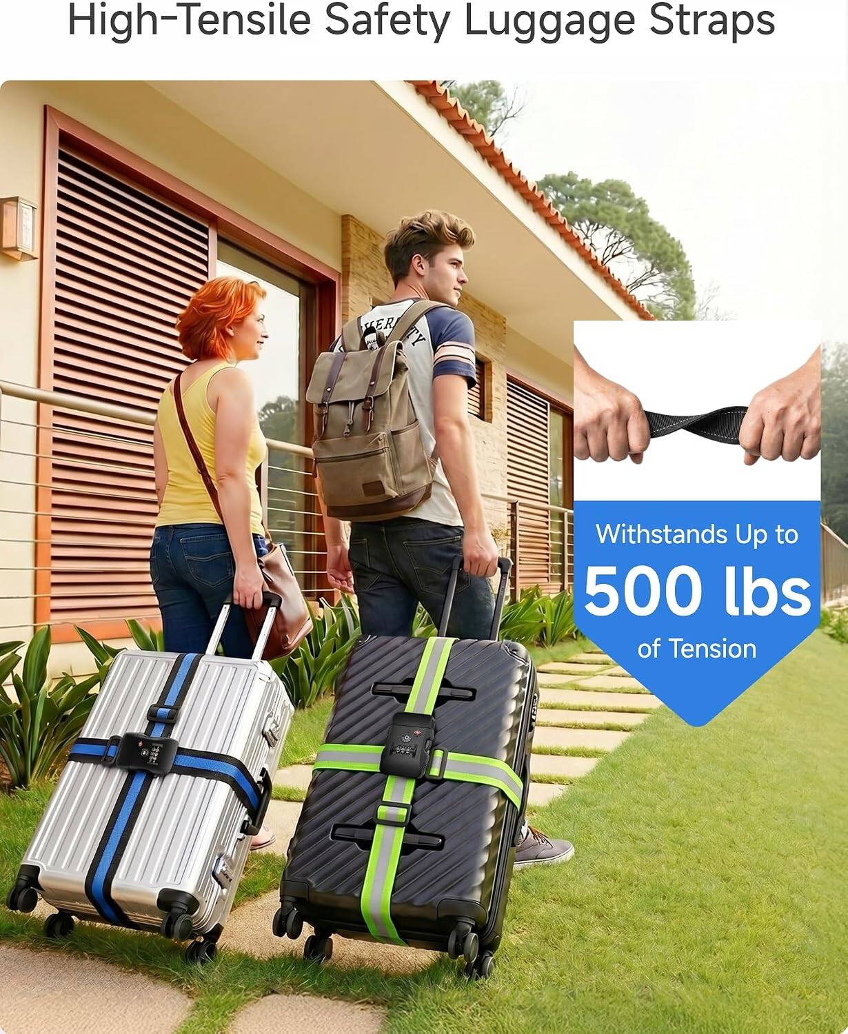 High-Tensile Safety Luggage Straps

Withstands Up to 500 lbs of Tension