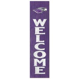 Jardine - Wisconsin-Whitewater Warhawks 12'' x 48'' Welcome Outdoor Leaner - Purple