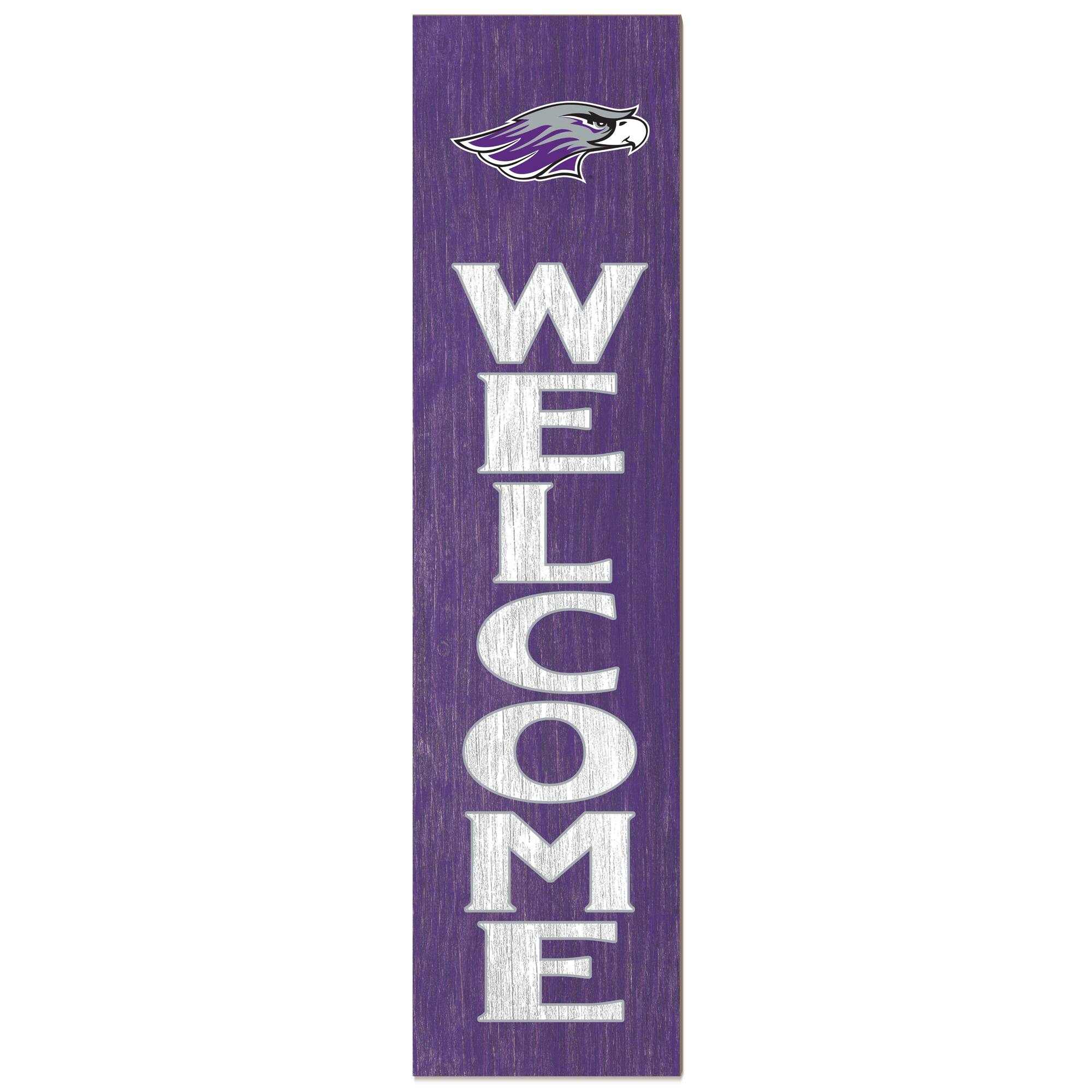 Wisconsin-Whitewater Warhawks 12'' x 48'' Welcome Outdoor Leaner