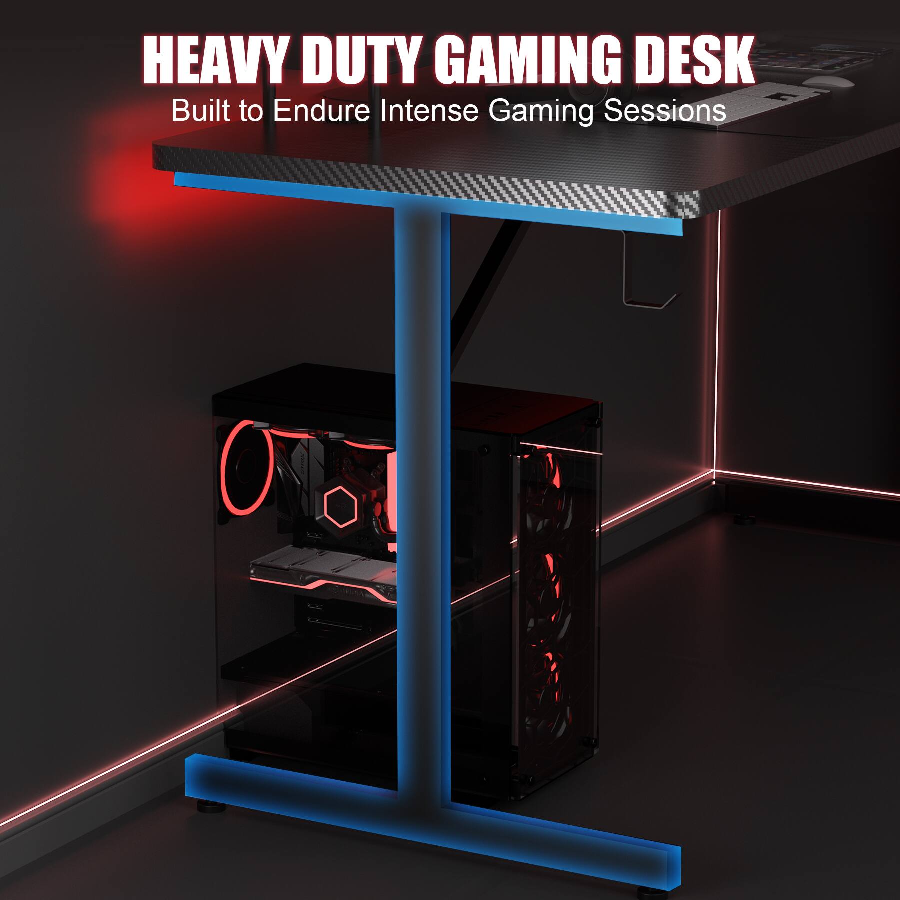 HEAVY DUTY GAMING DESK  
Built to Endure Intense Gaming Sessions