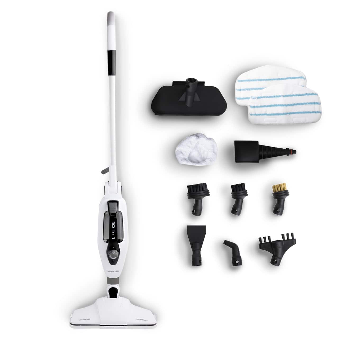 Steam & Go - SUPRA PRO 10-IN-1 STEAM CLEANER - White