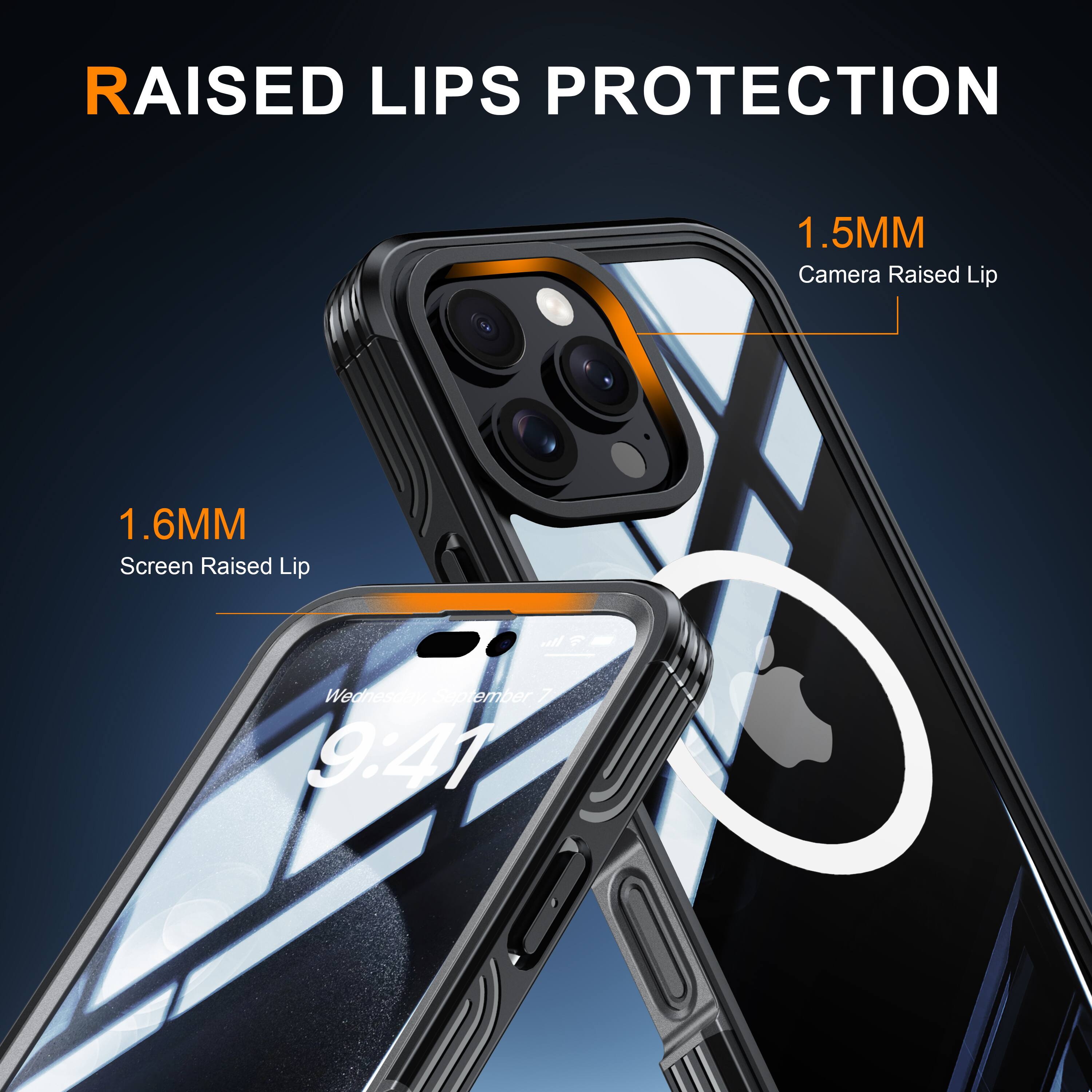 RAISED LIPS PROTECTION

1.5MM Camera Raised Lip

1.6MM Screen Raised Lip

September 9:41