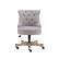 Angle Zoom. Linon Home Décor - Scotmar Plush Button-Tufted Adjustable Office Chair With Wood Base - Light Gray.