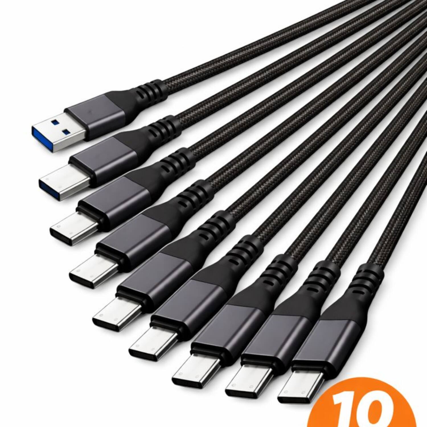 Angle. Home Collection - USB Type-C Data Cable 5A Fast Charging – USB-A to USB-C Charger Cord, 6 ft.