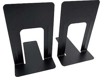 Alt View 2. Huron - Huron Steel Book Ends, 9.25"H, Black (HASZ0039) - Black.