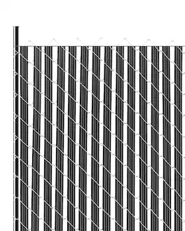 VEVOR - Bottom Locking Privacy Slats, Single-Wall Vertical Bottom-Locking Slats for Chain-Link Fence - Black