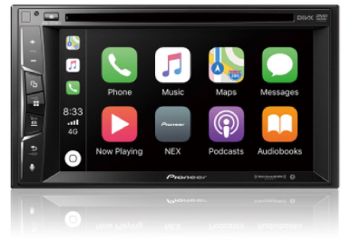 Front. Pioneer - 6.2inch DVD/CARPLAY/BT/SIR/SPOT/PAND - Black.