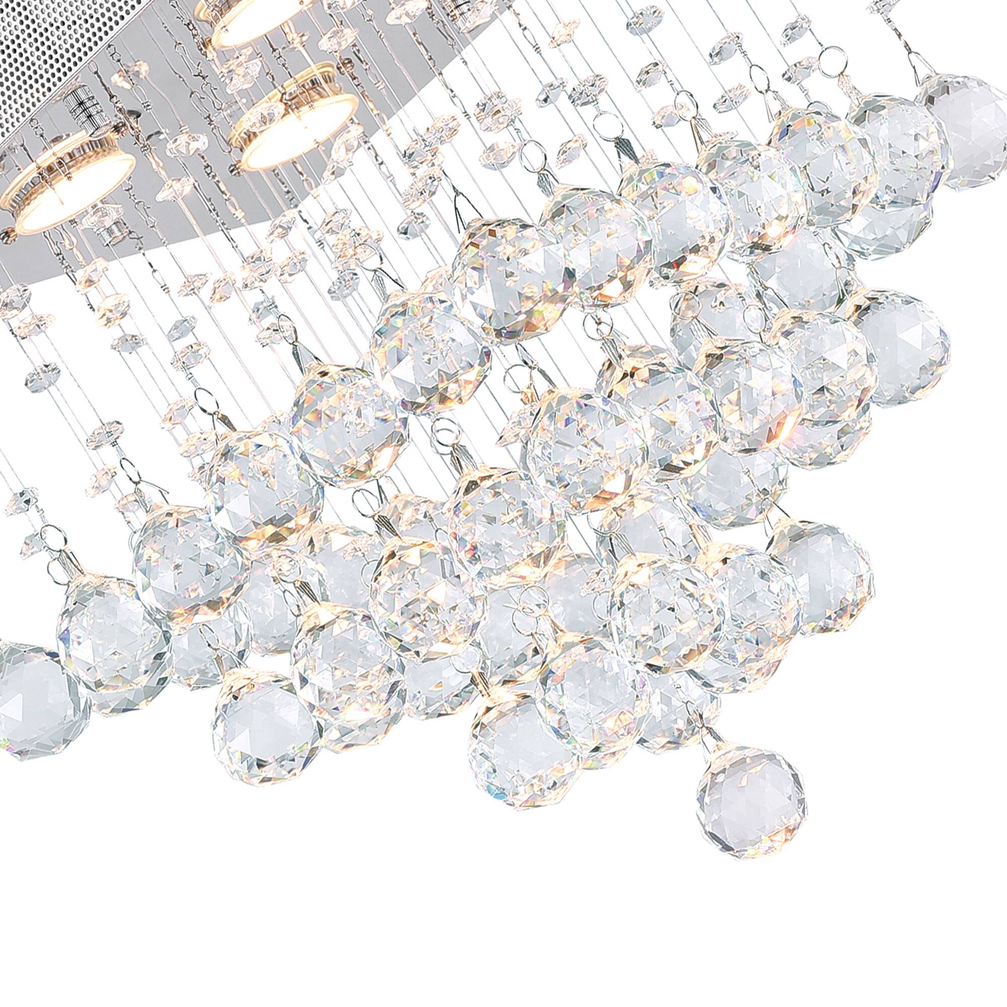 Angle. CWI Lighting - Square 4 Light Flush Mount With Chrome Finish - Chrome.