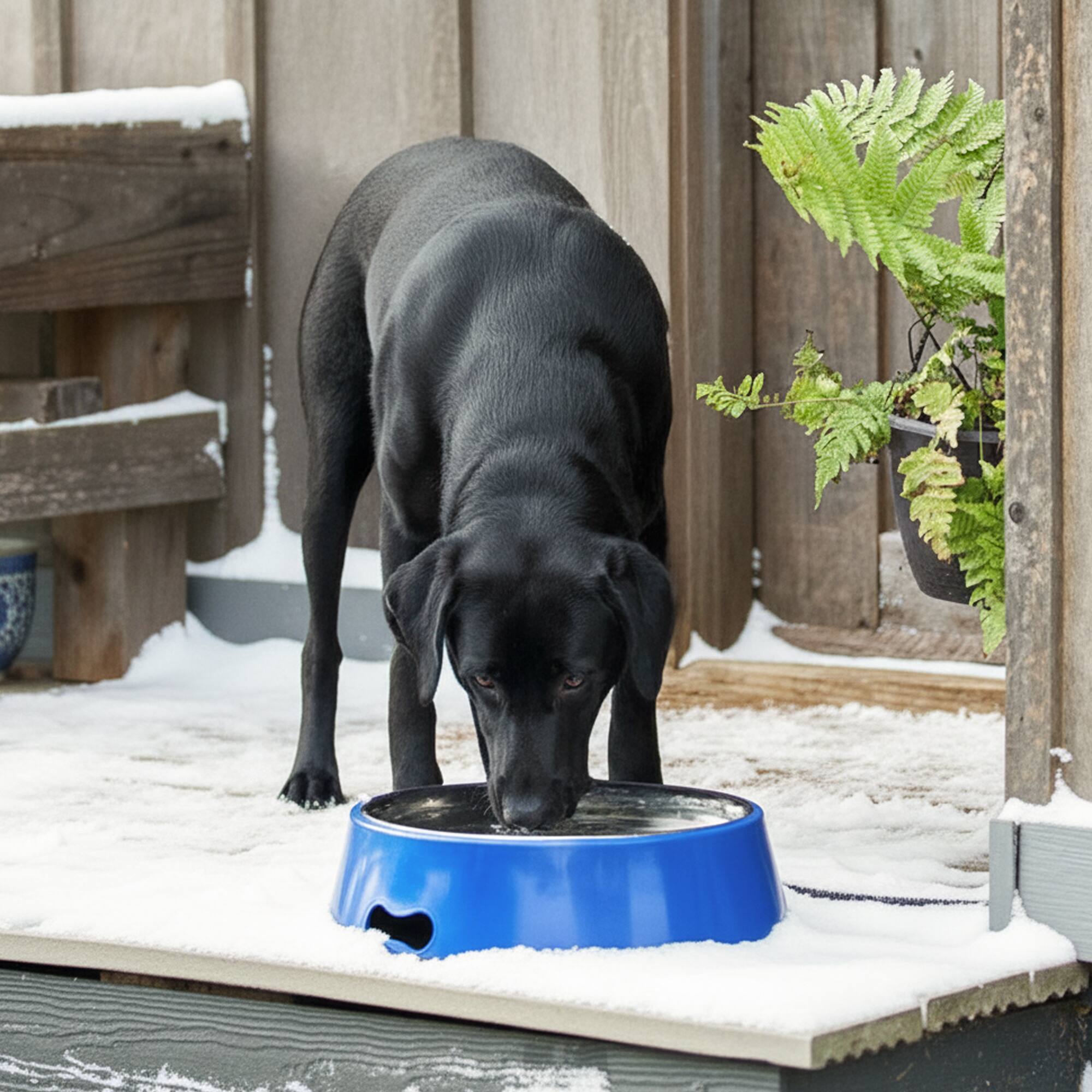 Alt View 2. Farm Innovators - Farm Innovators Signature Series 3QT Heated Pet Bowl with Stainless Steel Insert - Blue.