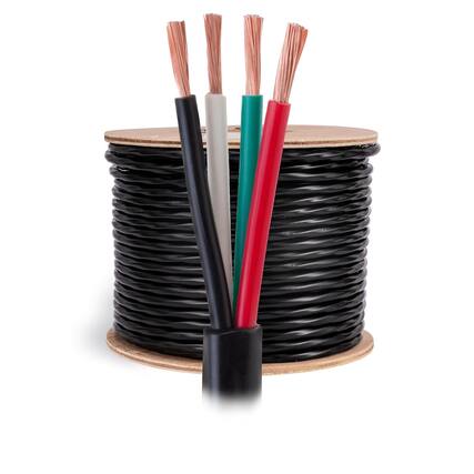 Front. Cables Direct Online - Outdoor Speaker Wire 250FT 16/4 CCA w/ Banana Plugs Direct Burial Waterproof UV Resistant Bulk Audio Cable - Black.