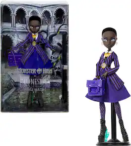 Monster High - x Wednesday Doll and Accessories, Bianca Barclay Collectible in Nevermore Academy Uniform with Siren Amulet - Multicolor