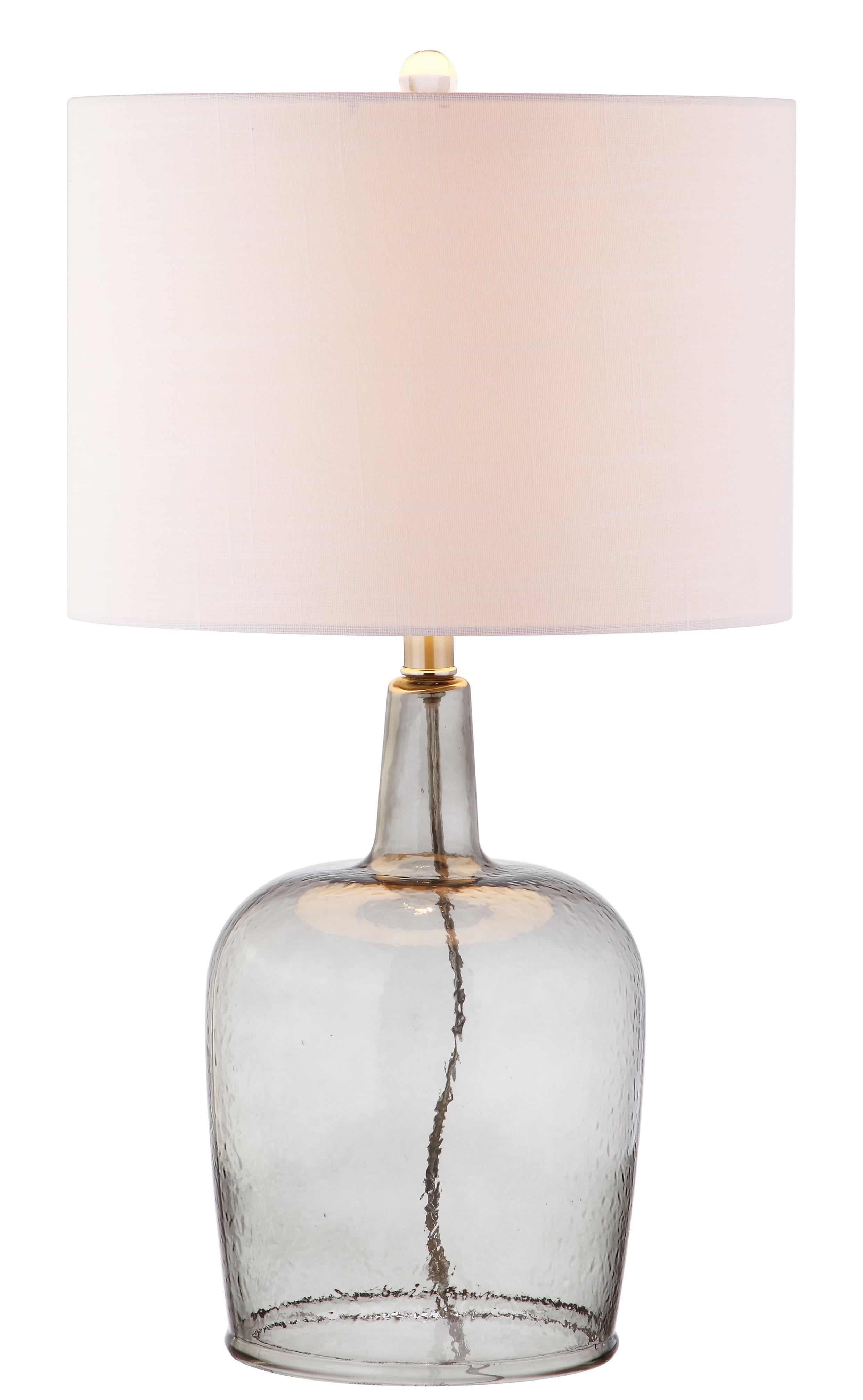 Jonathan Y - Augustine 26" Glass LED Table Lamp, Smoked Gray - Smoke Gray