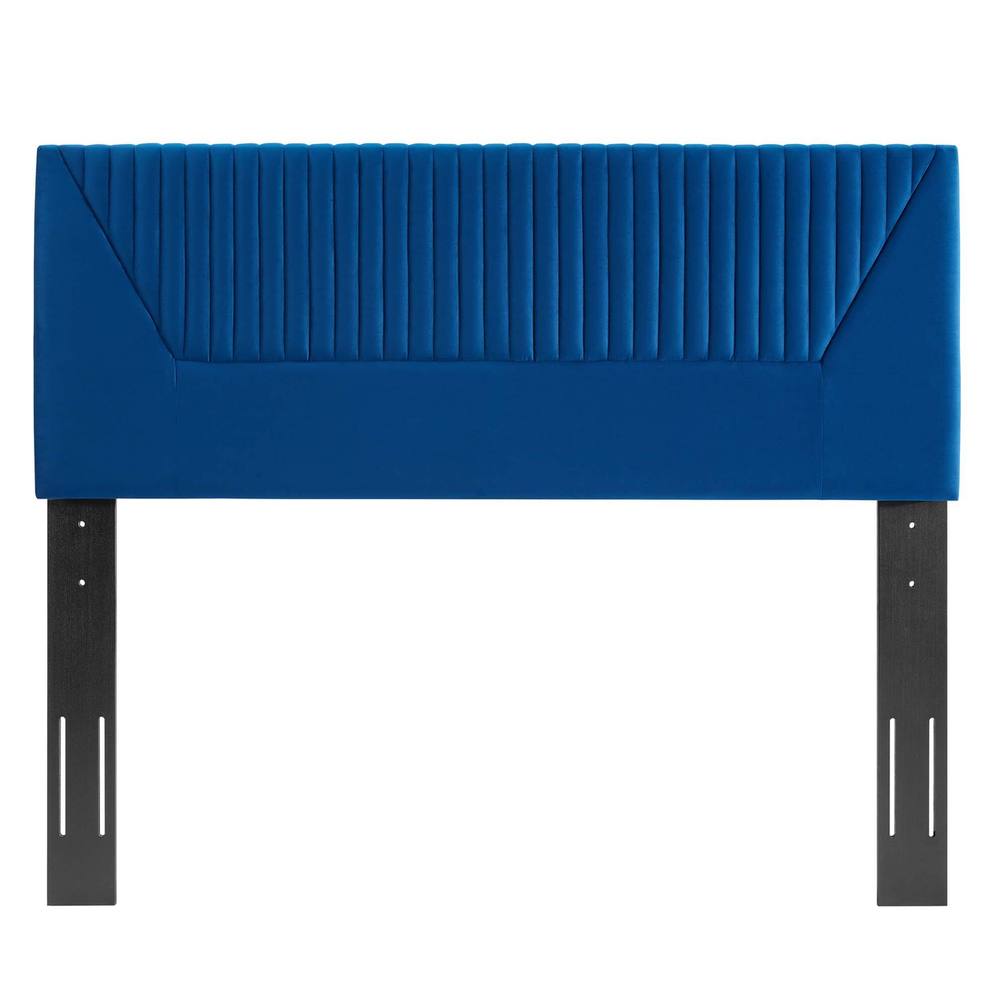 Back. Modway - Patience Channel Tufted Performance Velvet Twin Headboard by Modway - Navy.
